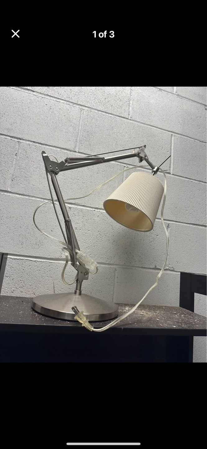 Adjustable Desk Lamp with White Shade - photo 3
