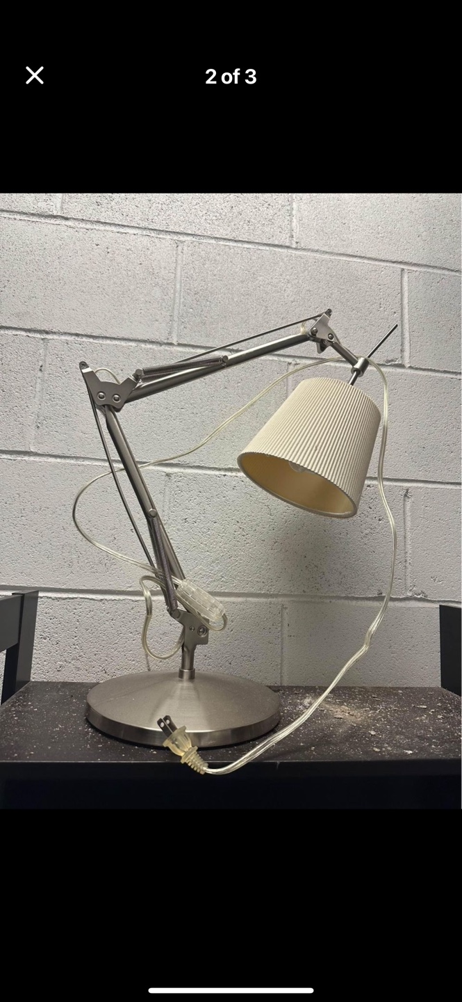 Adjustable Desk Lamp with White Shade - photo 2