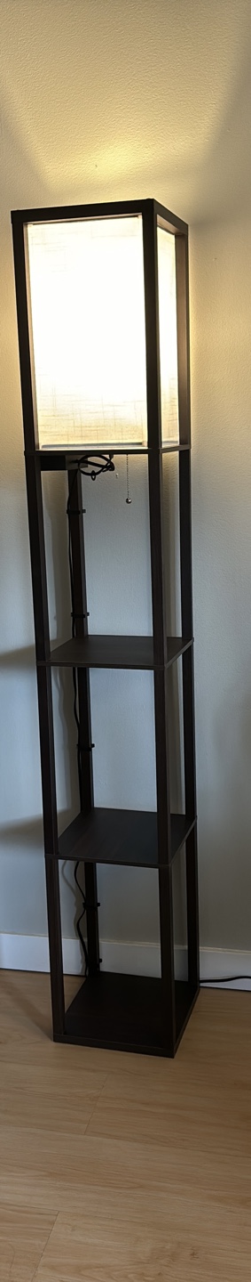 Floor lamp with shelves - photo 2