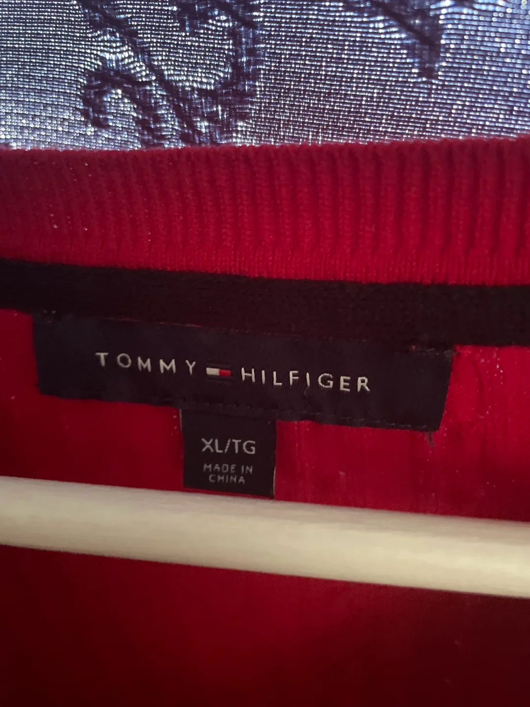 Tommy Hilfiger Red Cable Knit Sweater image indicator(2)