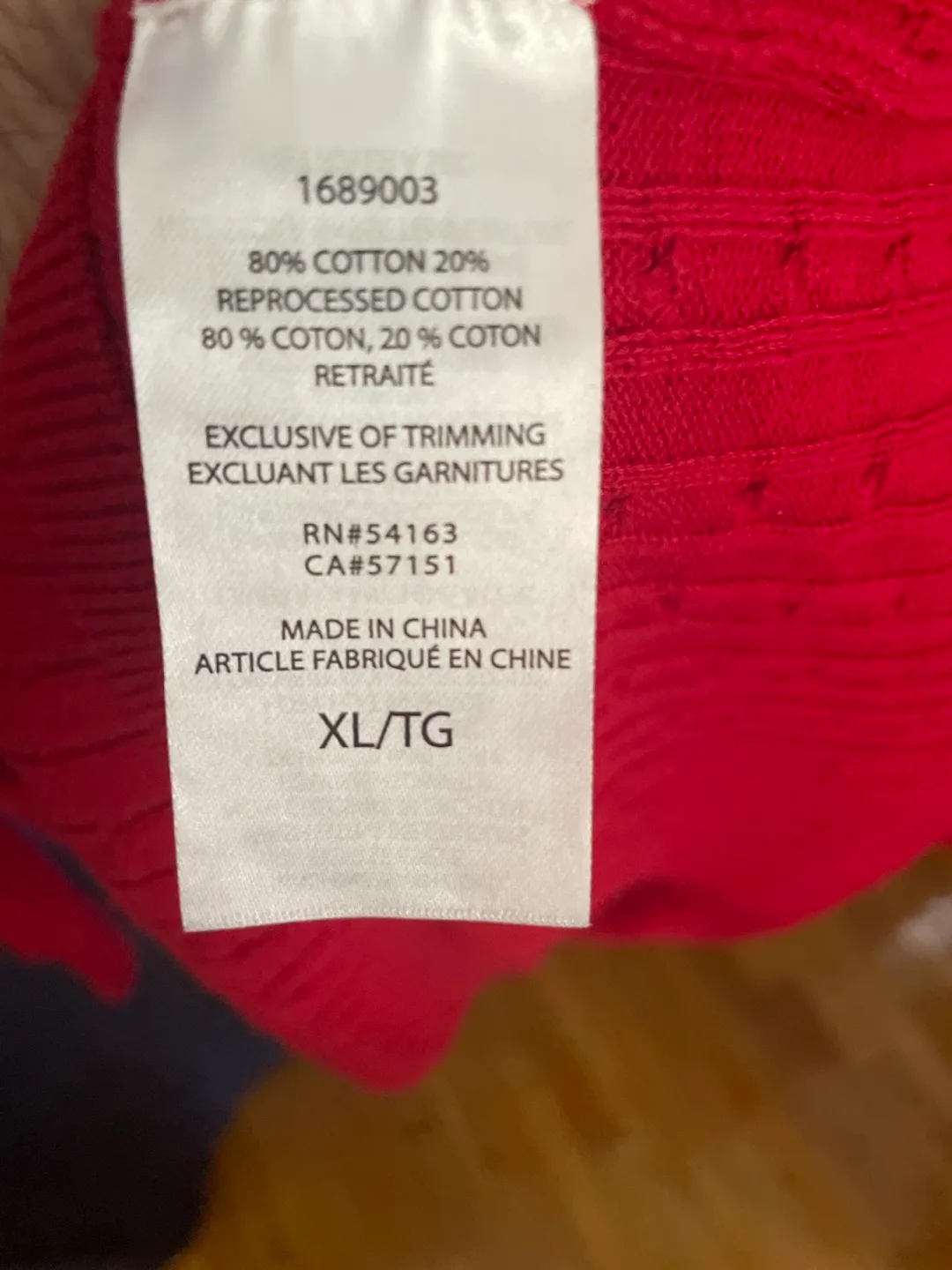 Tommy Hilfiger Red Cable Knit Sweater image indicator(3)