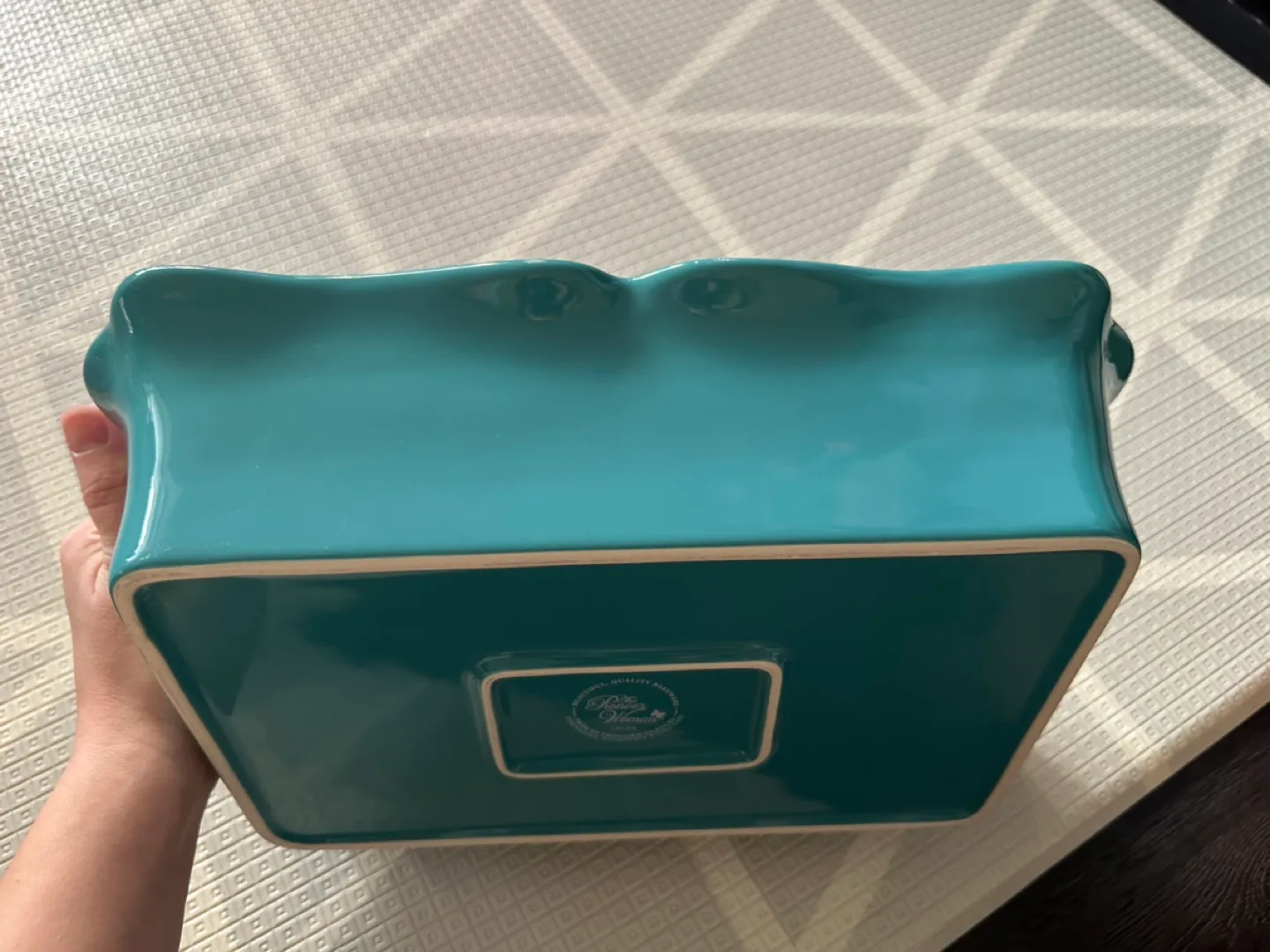 *see profile for great deal!* New teal blue large serving dish image indicator(5)