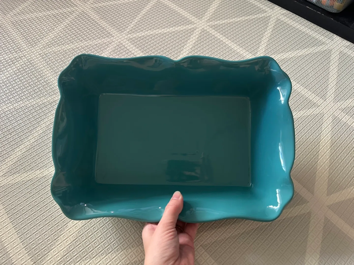 *see profile for great deal!* New teal blue large serving dish image indicator(3)