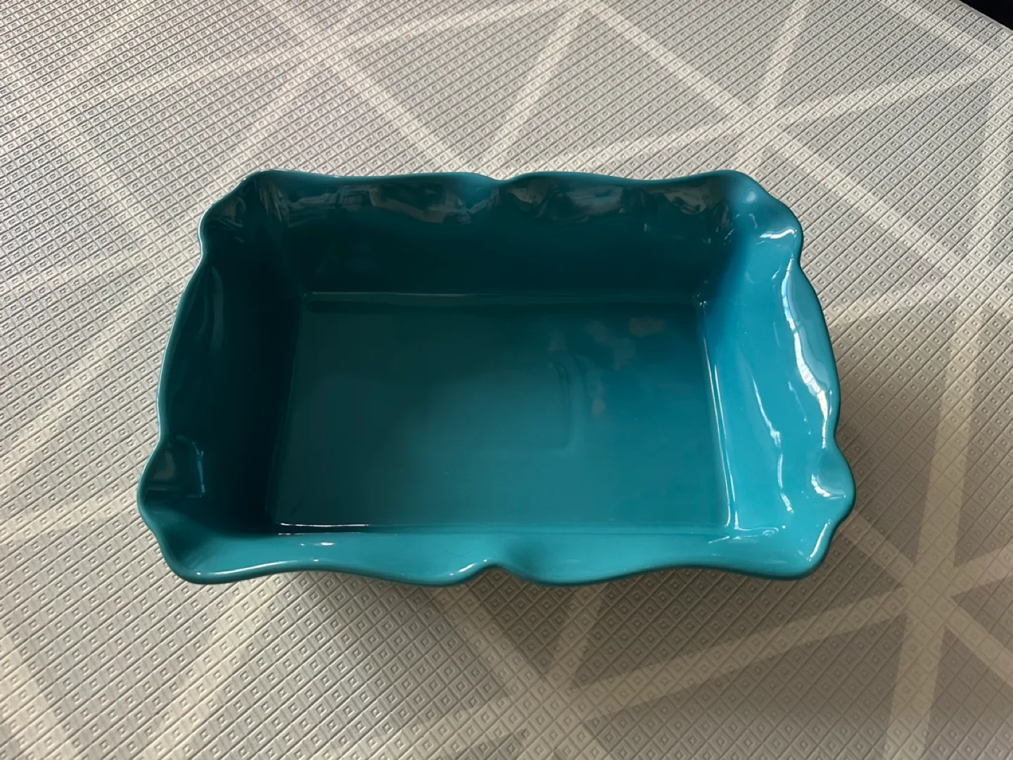 *see profile for great deal!* New teal blue large serving dish image indicator(2)