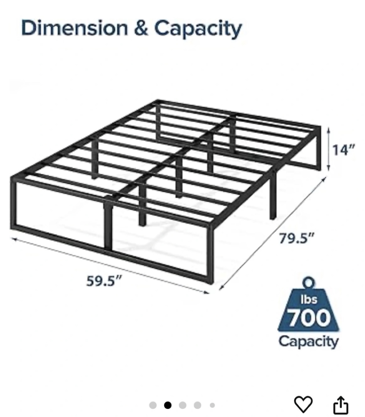 Zinus Lorelai 14 inch Bed Frame, Queen Size - photo 2
