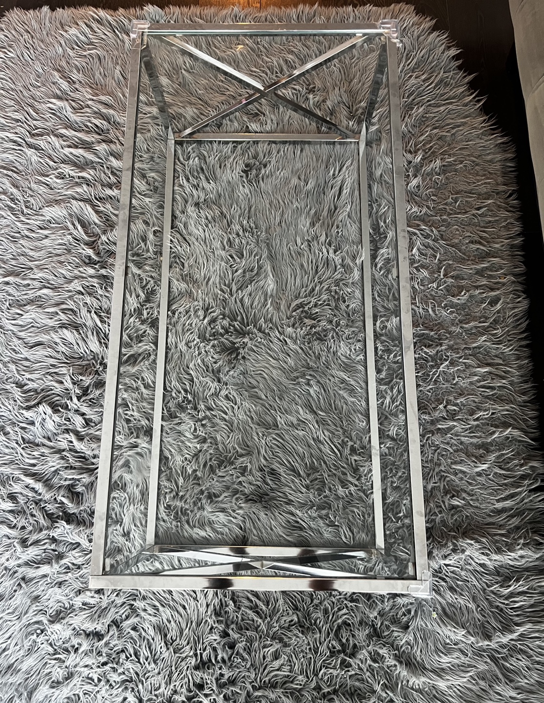 Glass and Chrome Coffee Table - photo 3