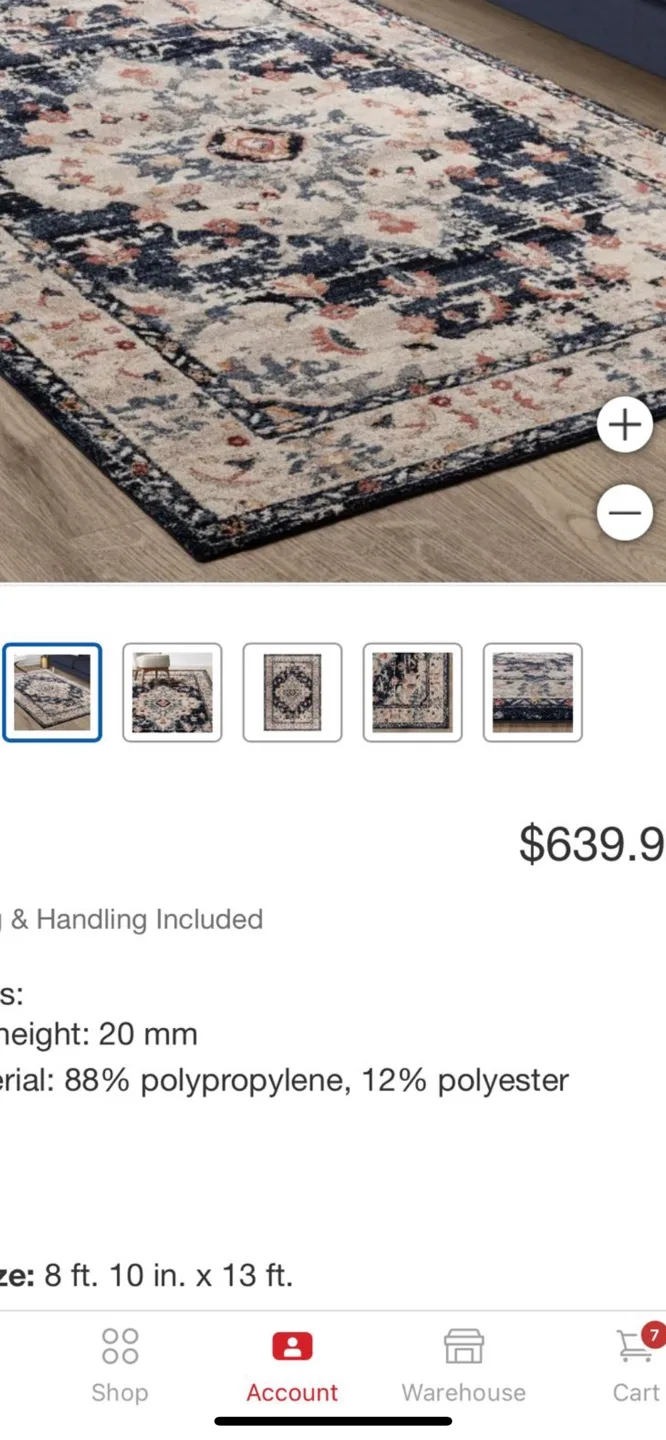 Beautiful brand new 8 by 13 feet Area Rug image indicator(3)