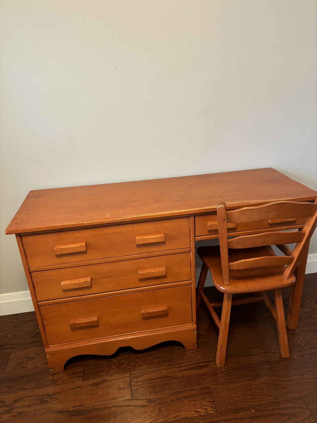 Wooden Desk & Chair Set - photo 2