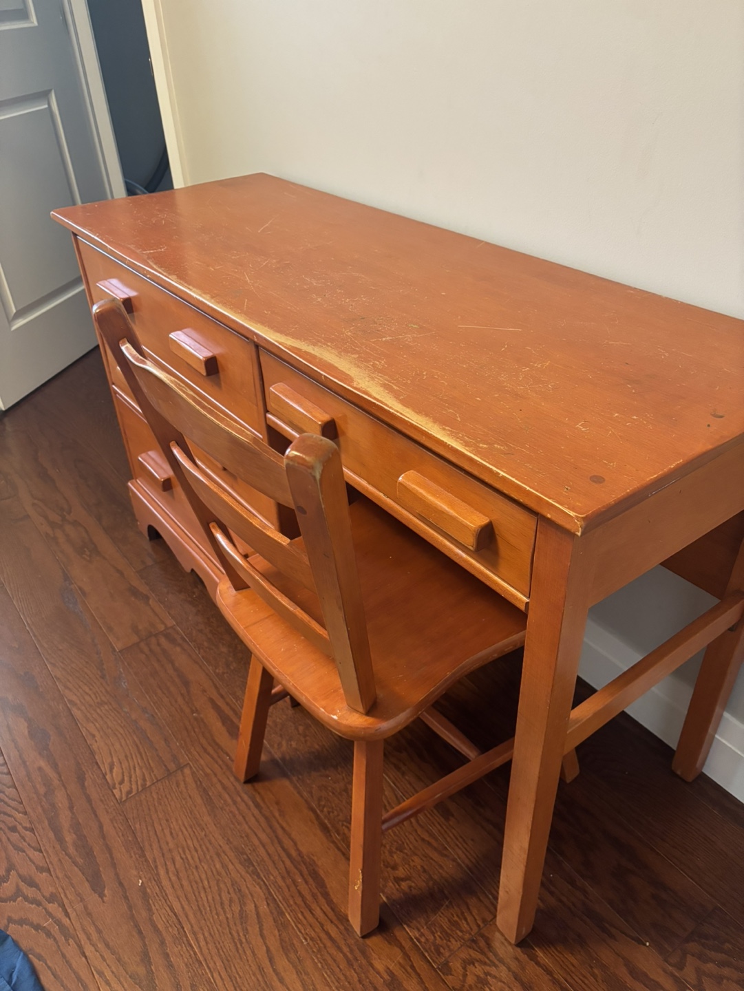 Wooden Desk & Chair Set - photo 4