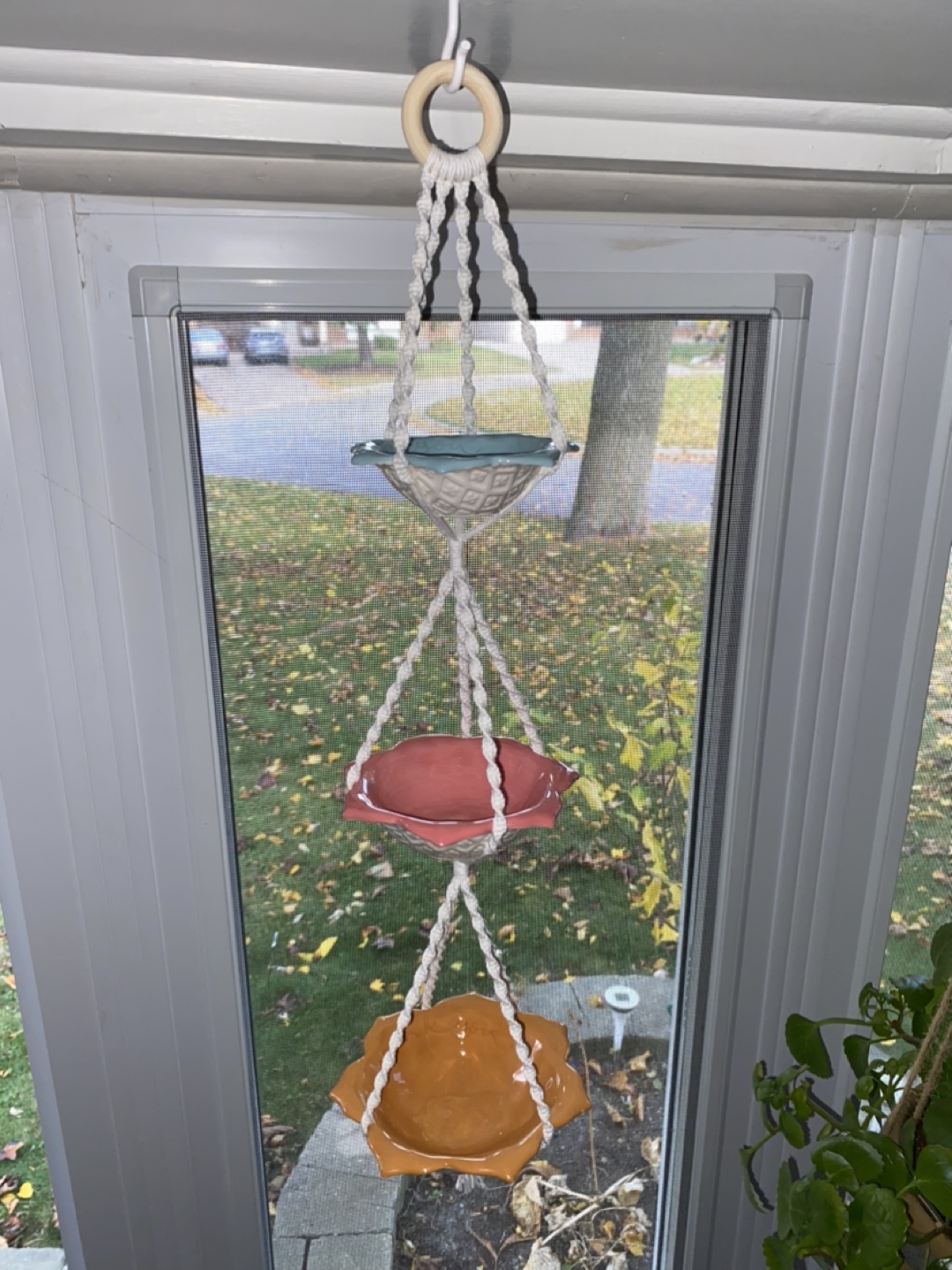 Macrame Hanging Planter with 3 Pots - photo 2