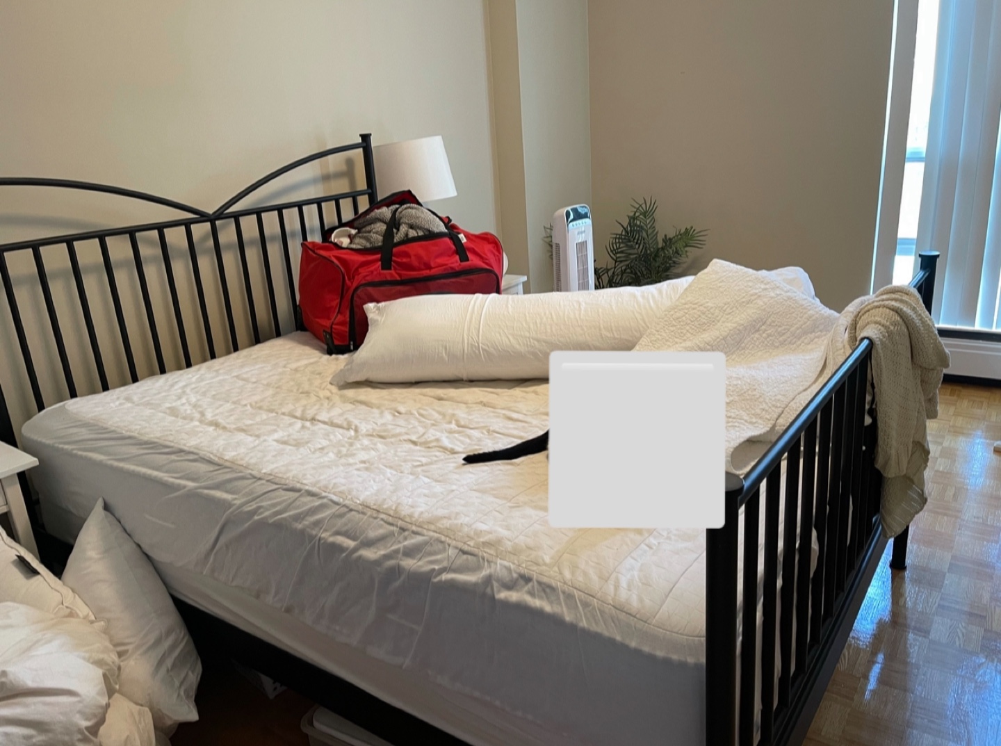 IKEA Black Metal Queen Size Bed Frame - photo 4