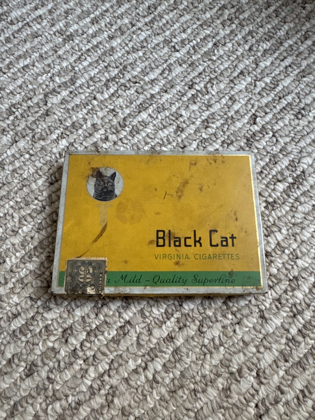 Vintage Black Cat Cigarette Tin