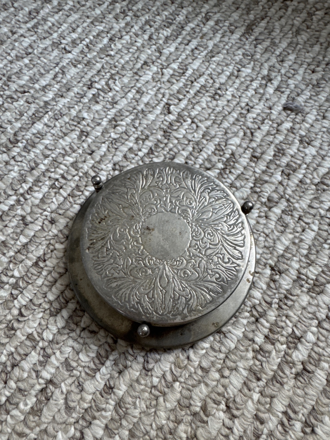 Set of 5 vintage Silver Coasters