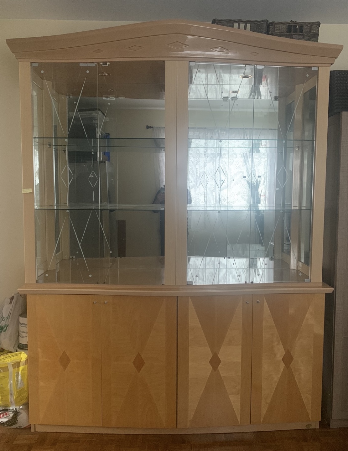 Large Wooden Display Cabinet