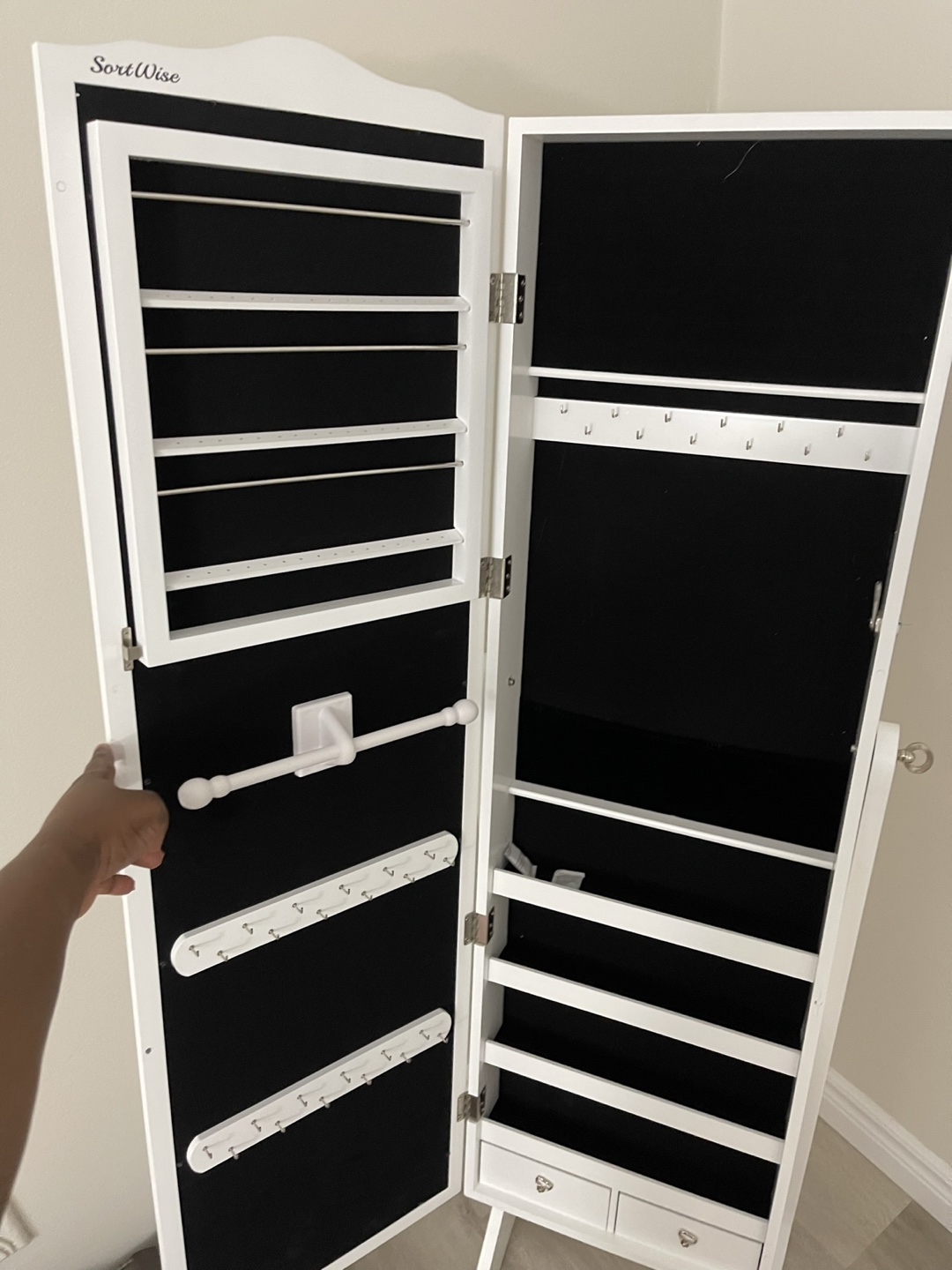 Full Length Freestanding Mirror and Jewelry cabinet - photo 2