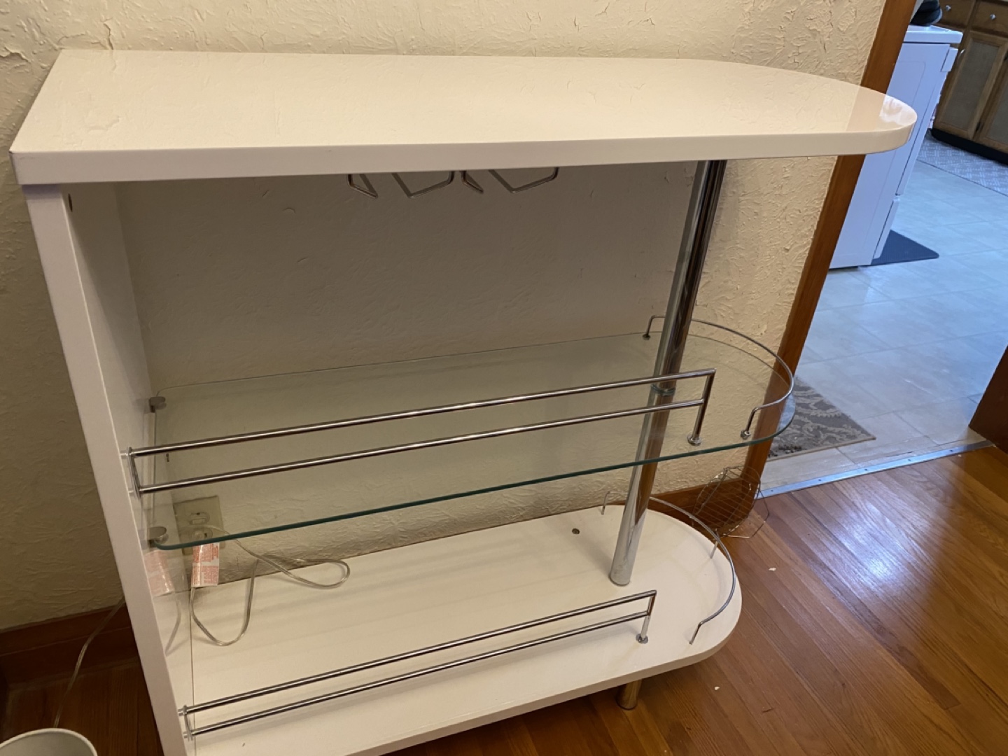 White Bar with Glass Shelves - photo 3