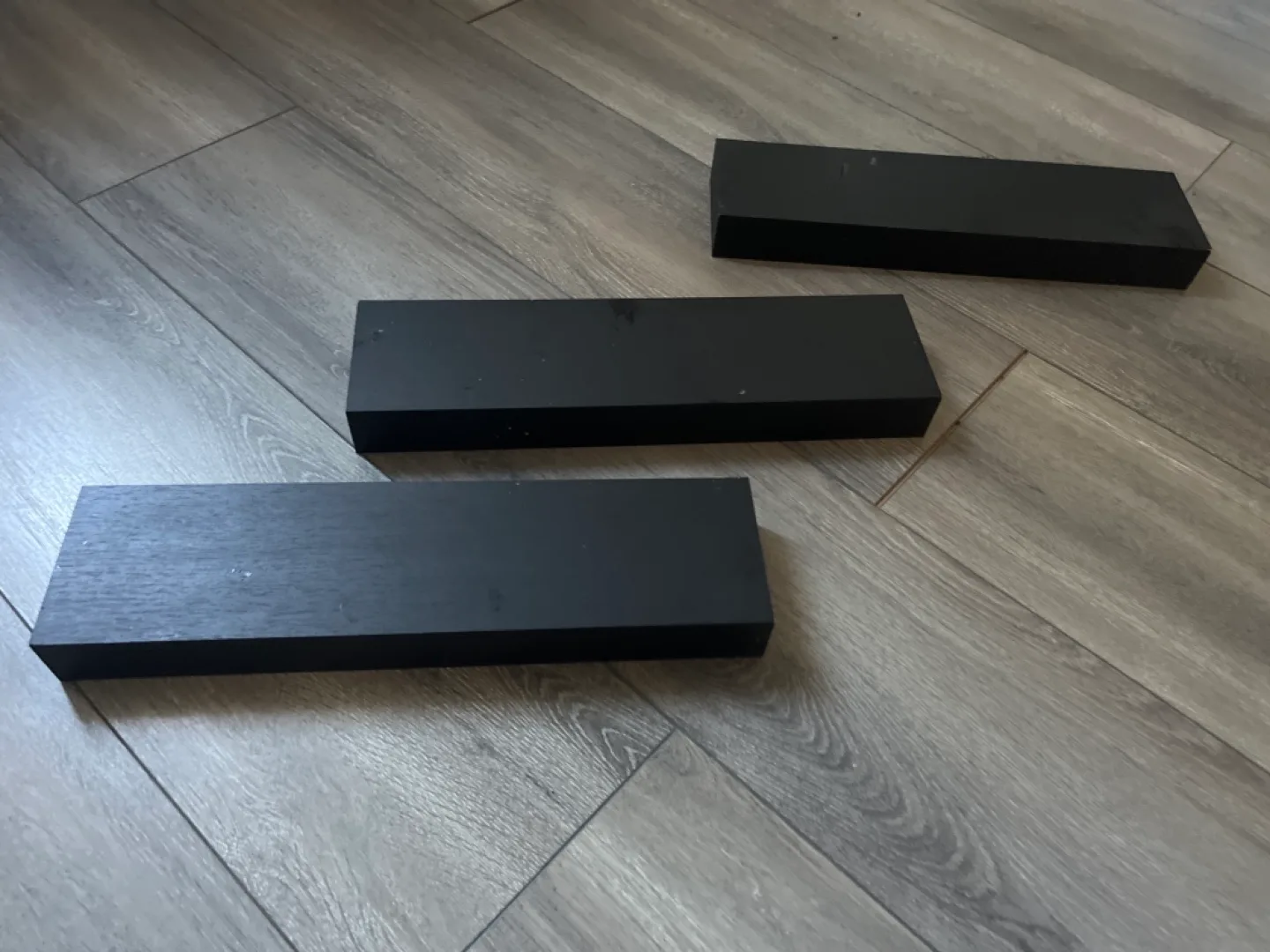 Set of 3 Black Floating Shelves thumbnail