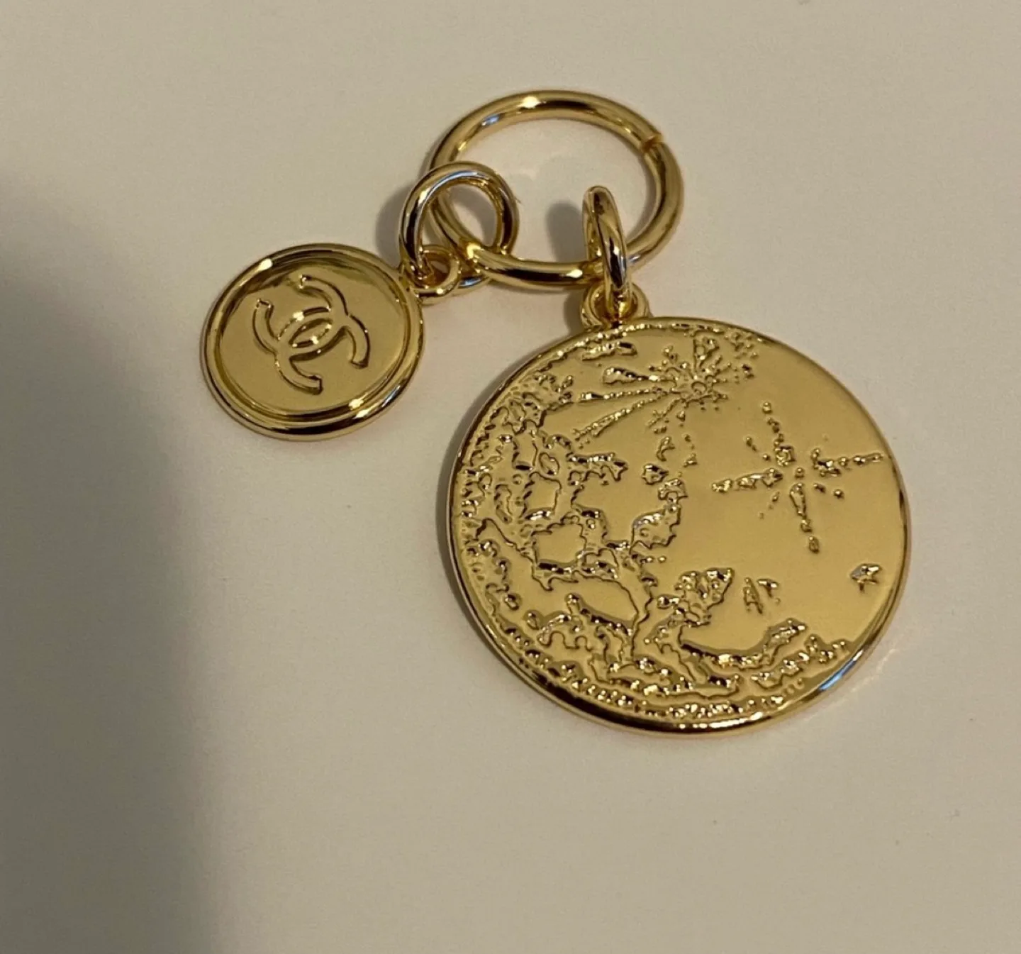 CHANEL NOVELTY HOLIDAY COIN MOON CHARM - No Clasp image indicator(3)