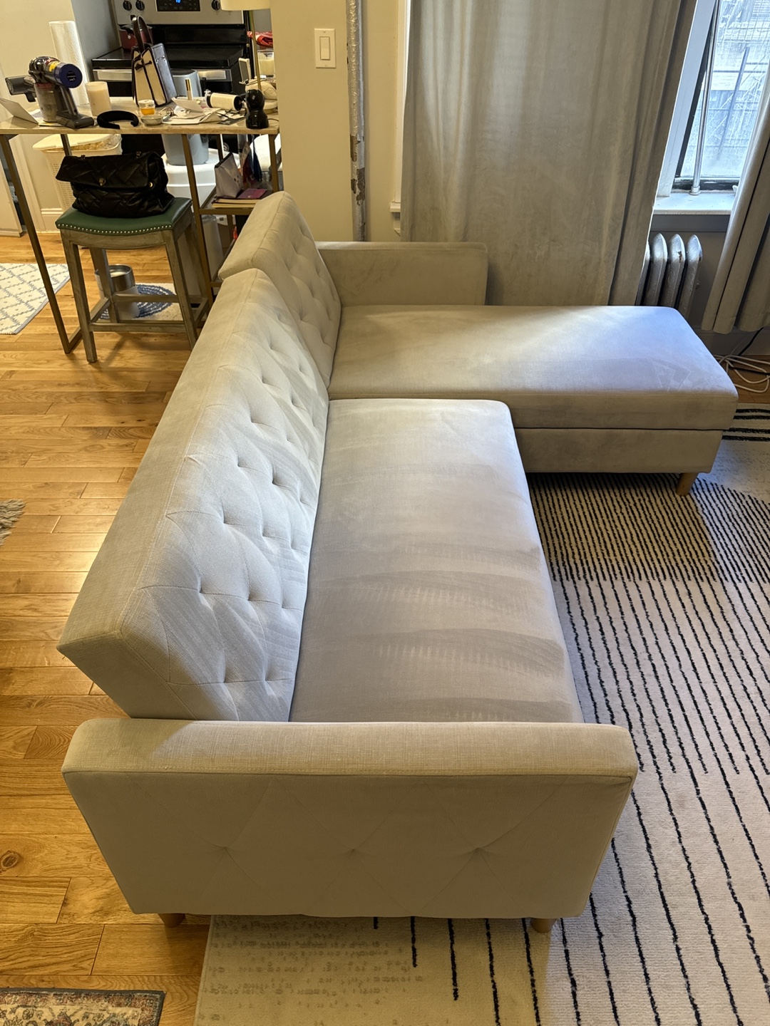 Grey Sectional Sofa with Storage