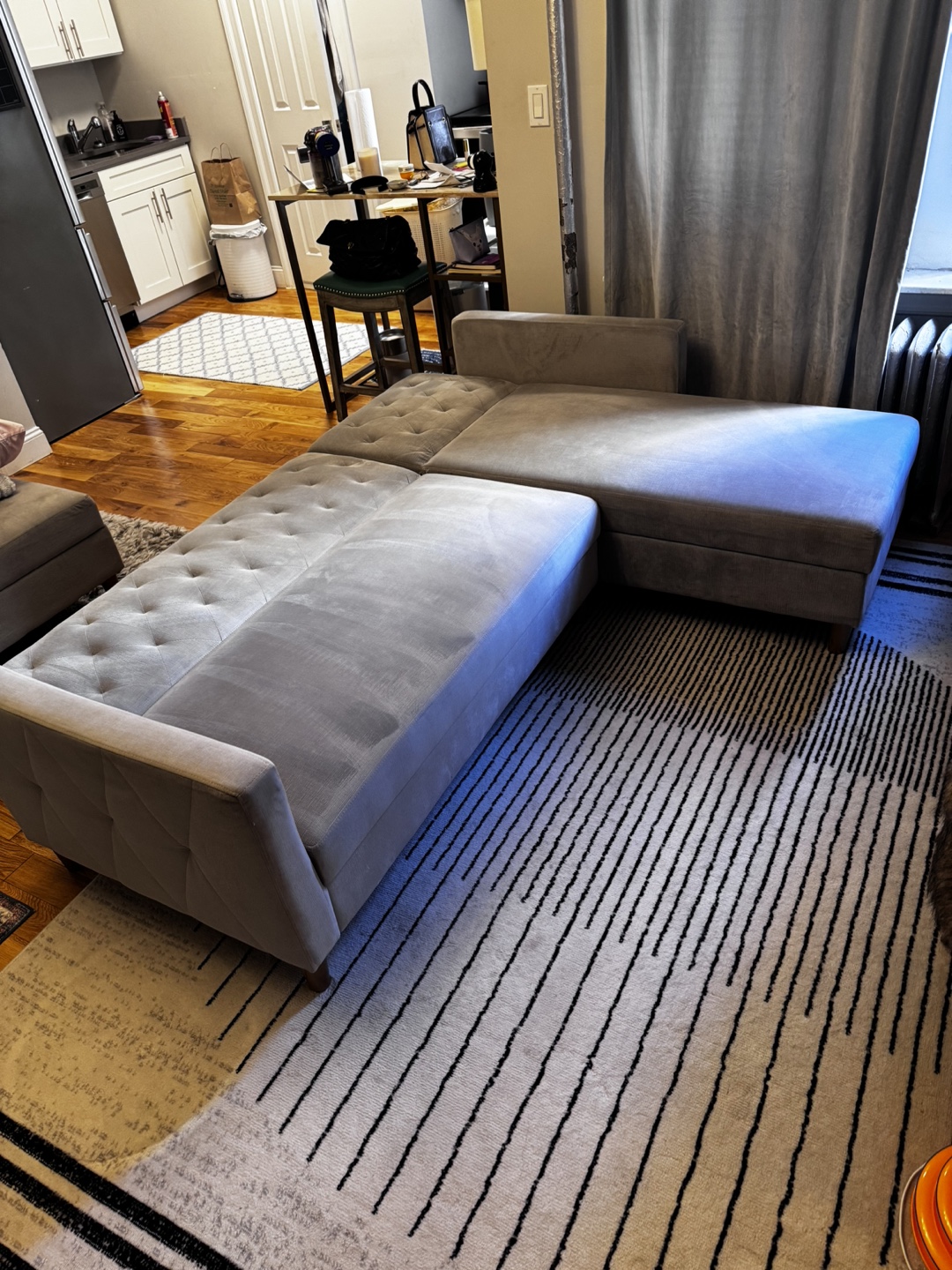 Grey Sectional Sofa with Storage - photo 3