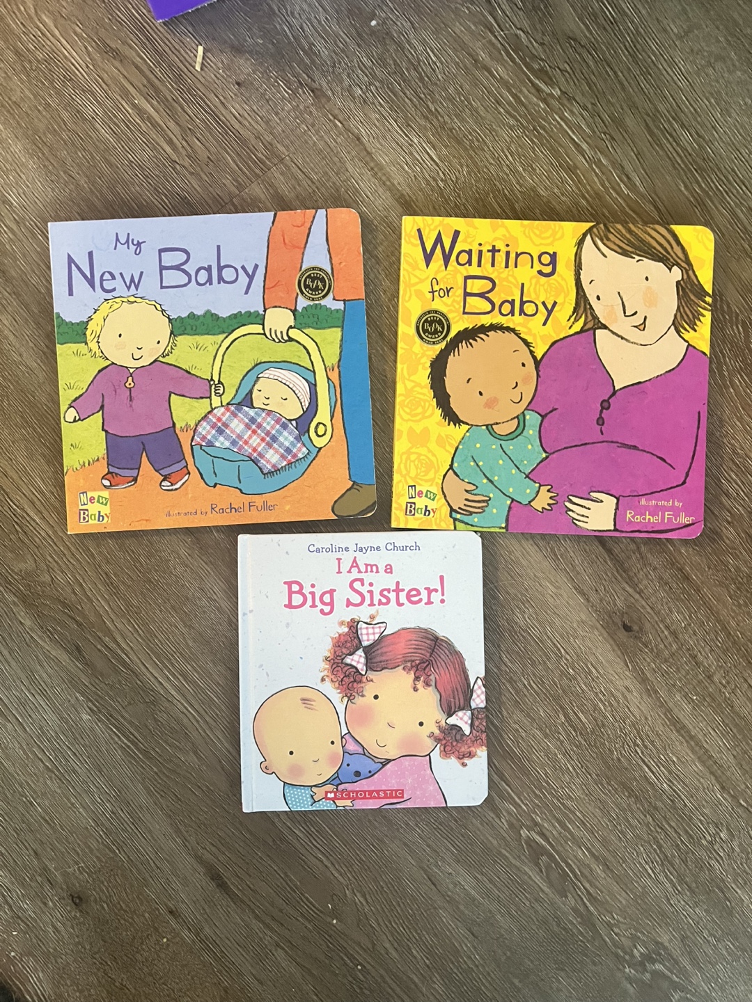 Set of 3 Board Books About New Babies