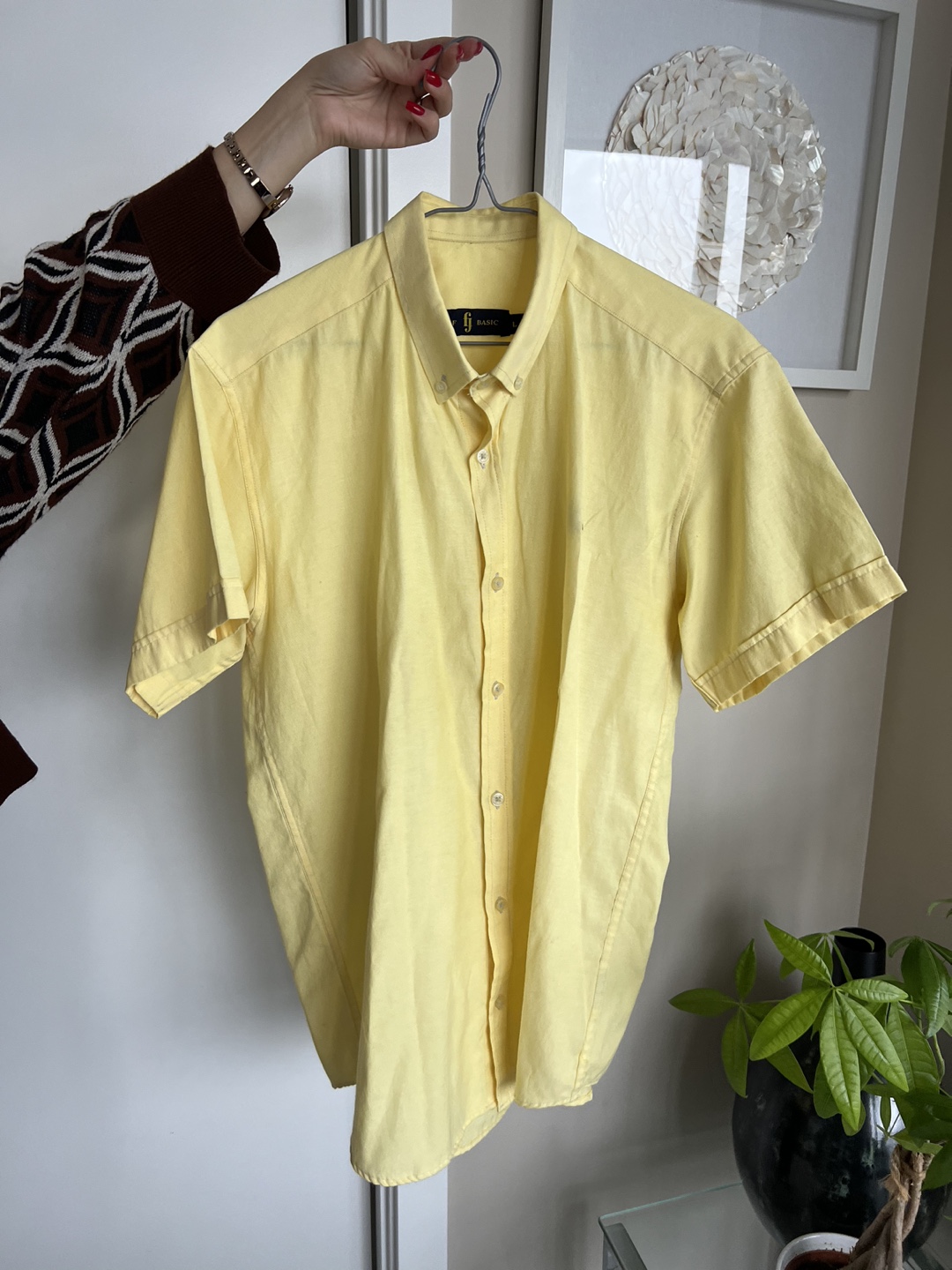 Yellow Short Sleeve Button Up Shirt