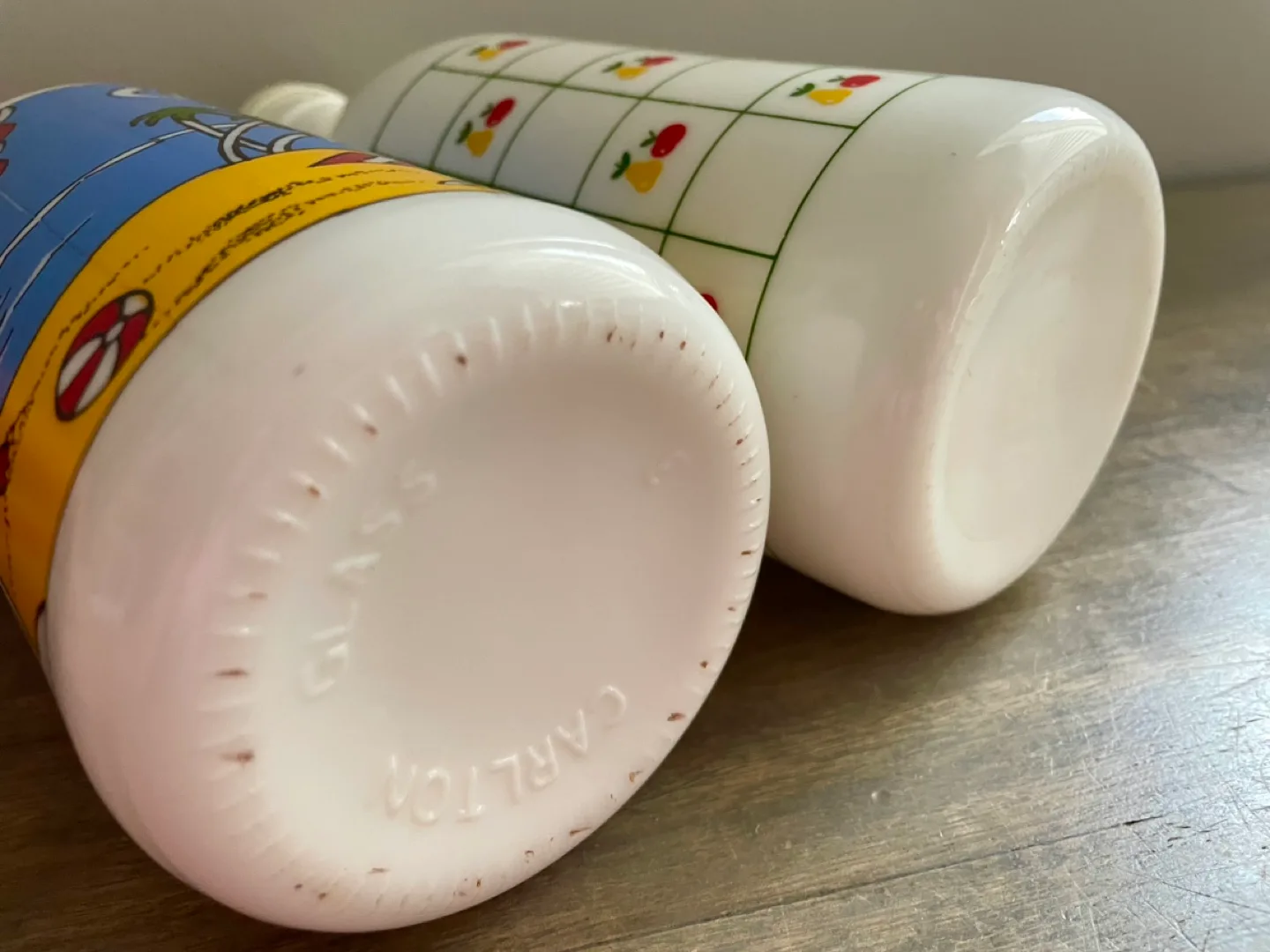 Vintage 1980's Milk Glass Milk Bottles image indicator(4)