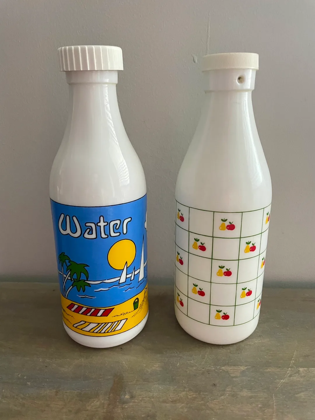 Vintage 1980's Milk Glass Milk Bottles image indicator(2)