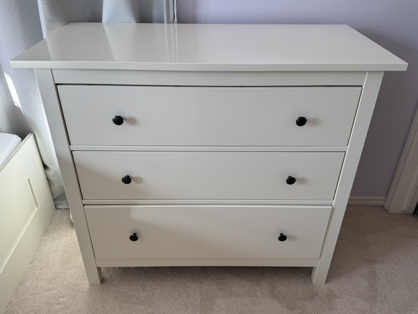 HEMNES White 3 Drawer Dresser