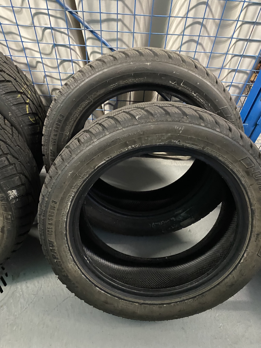 Set of Uniroyal Tiger Paw Ice & Snow Winter Tires - 205/55R17