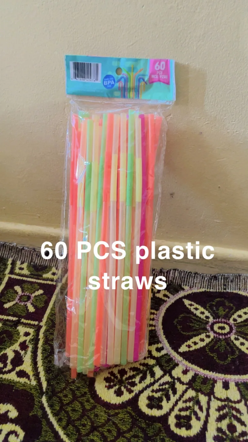 60 PCS Plastic Straws thumbnail