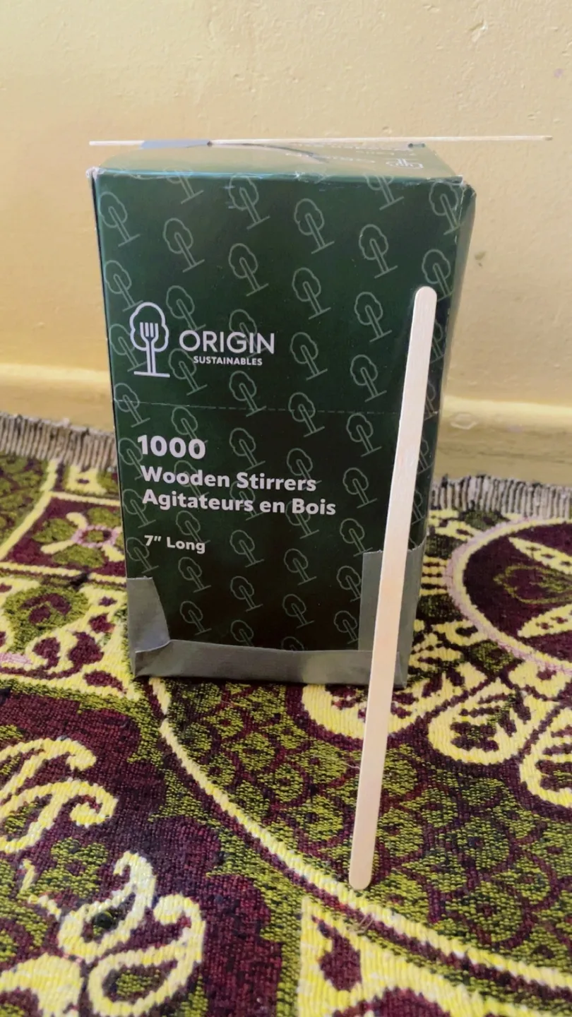 1000 Wooden Stirrers 7" Long thumbnail
