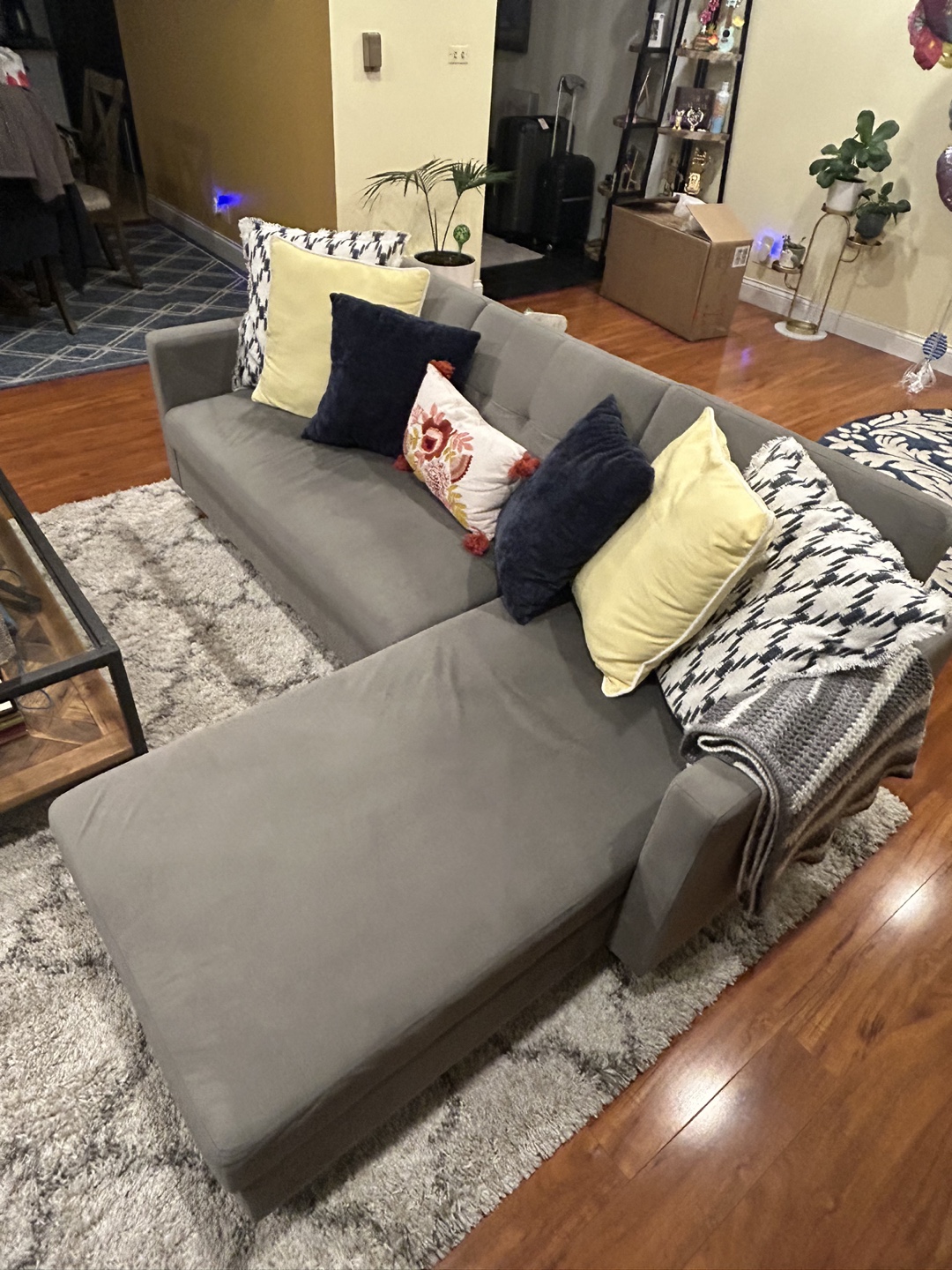 Gray Sectional Sofa with Storage - photo 3