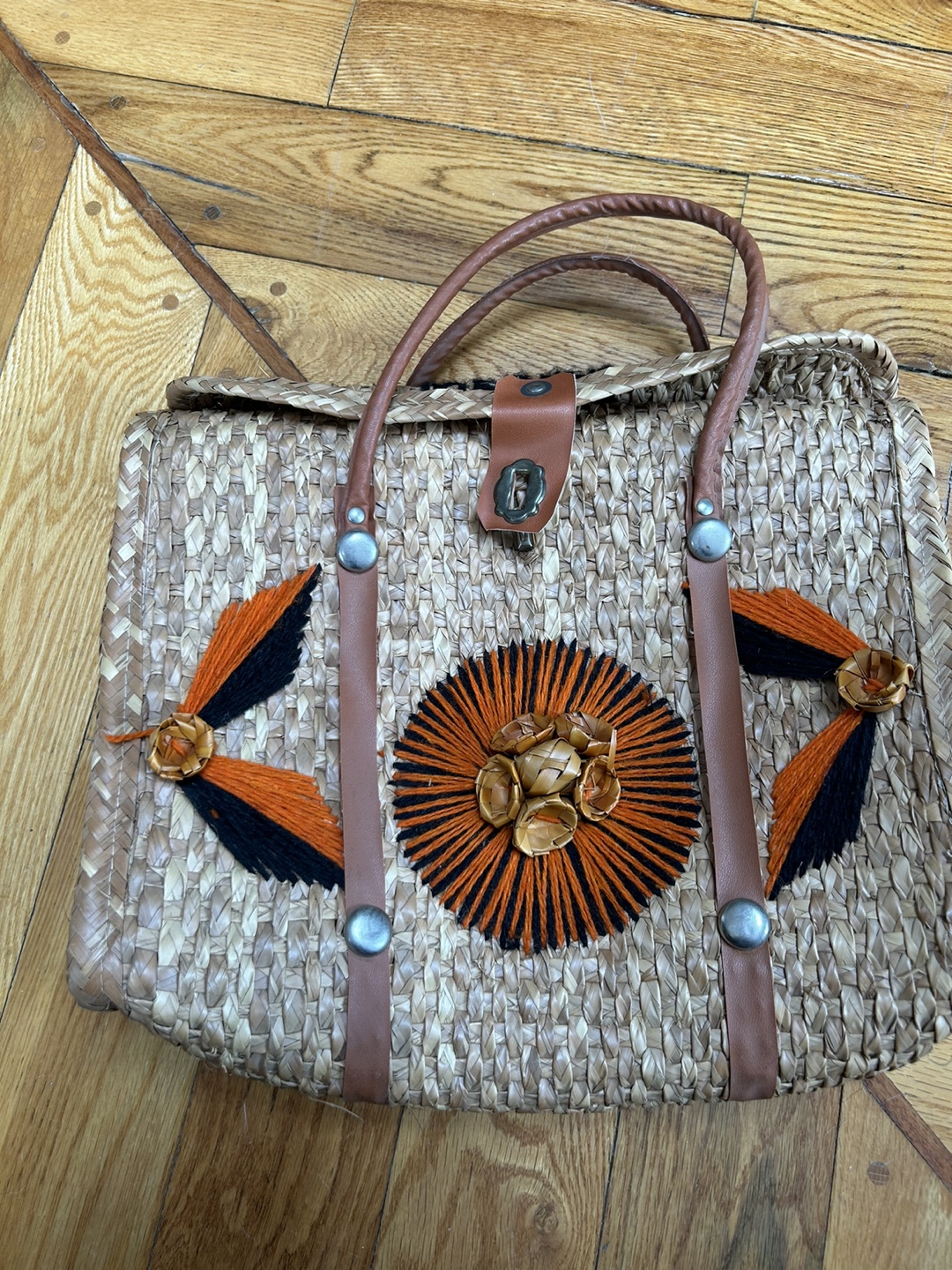 Vintage Woven Straw Bag