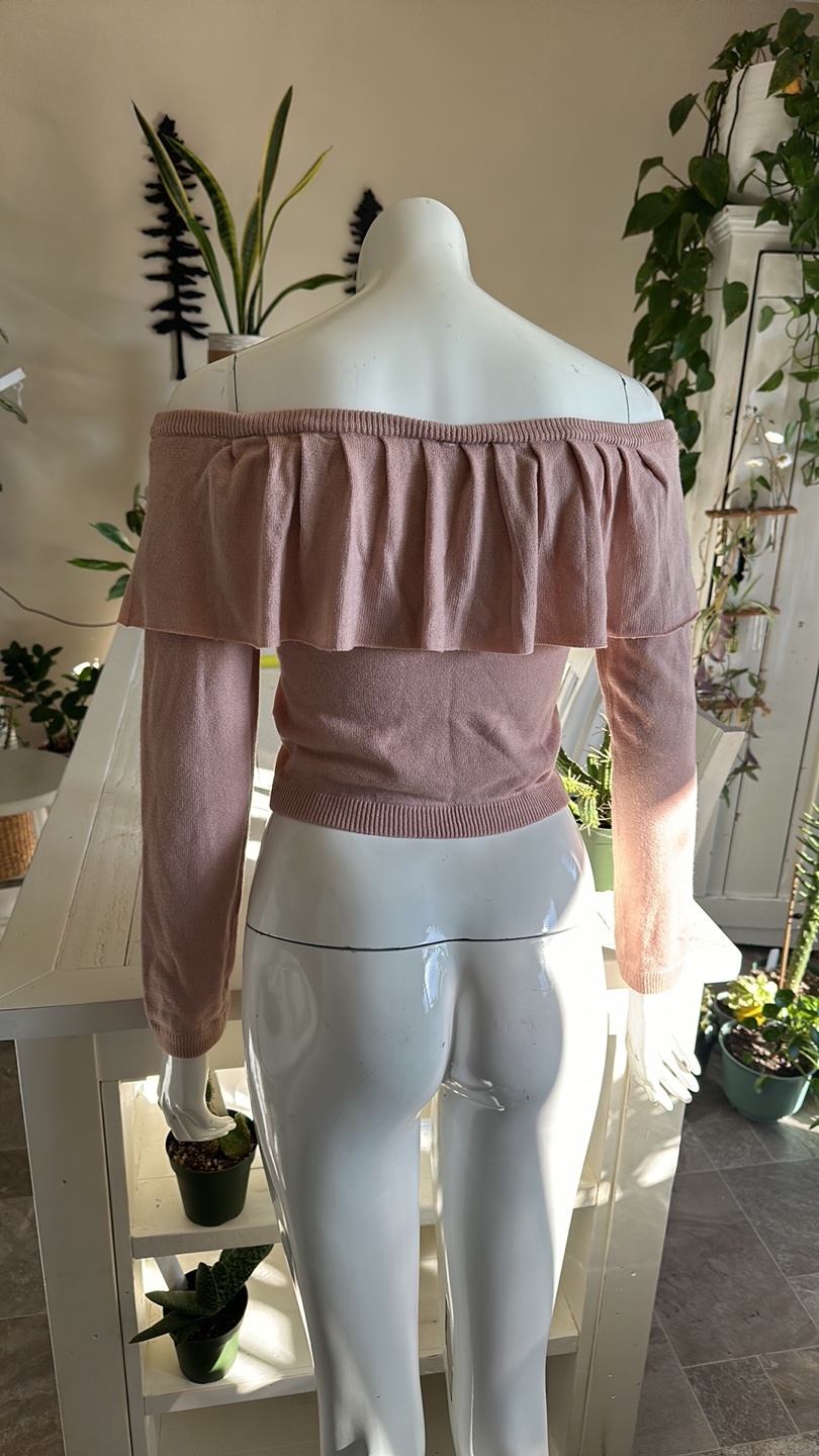 Pink Off the Shoulder Sweater - photo 3