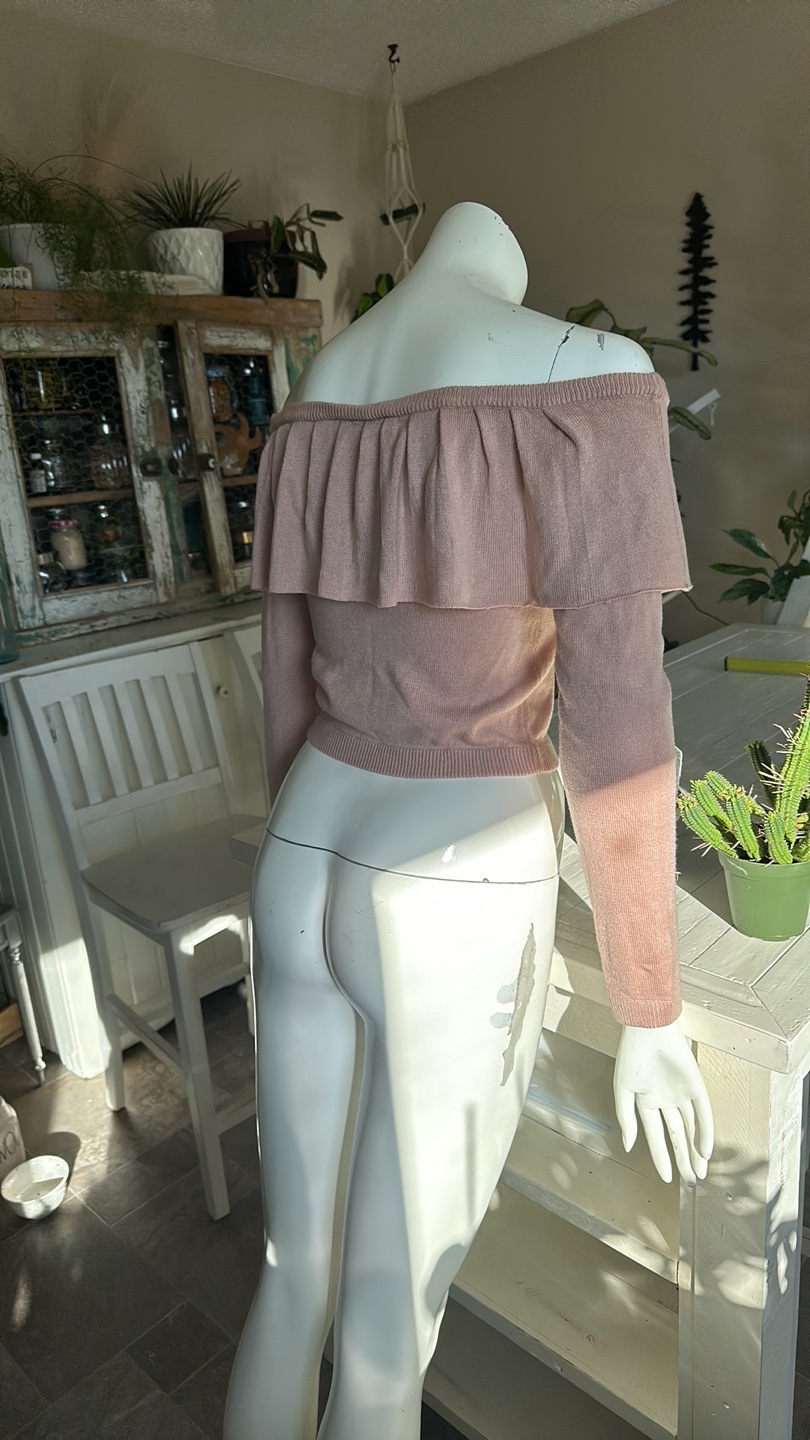 Pink Off the Shoulder Sweater - photo 4
