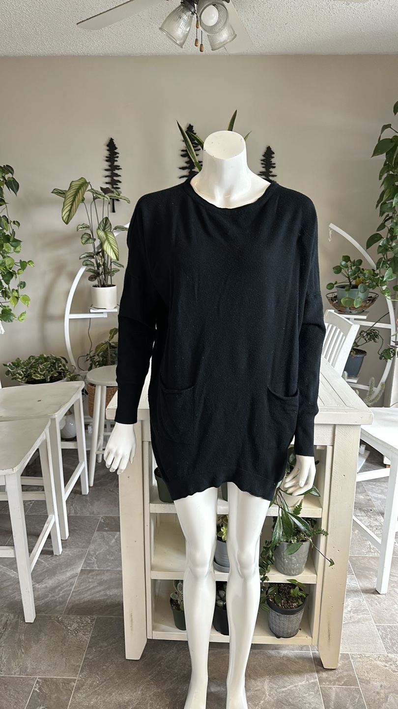 Black Long Sleeve Sweater Dress