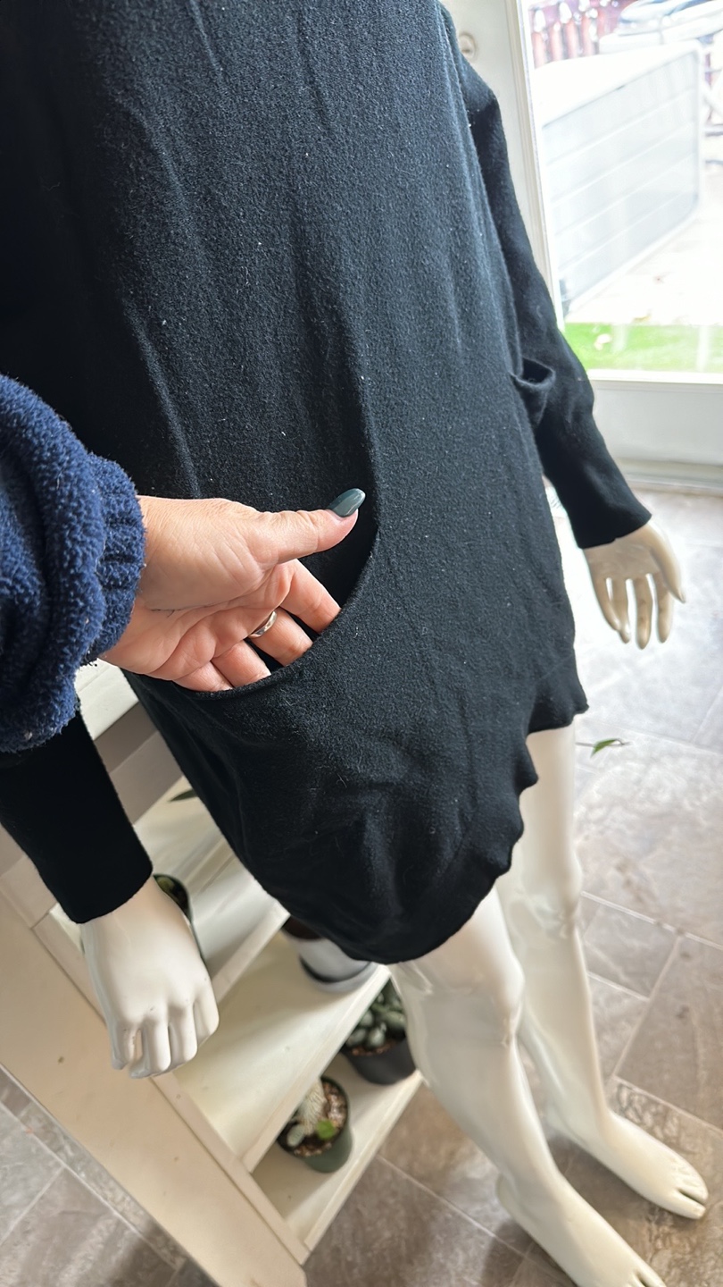 Black Long Sleeve Sweater Dress - photo 5