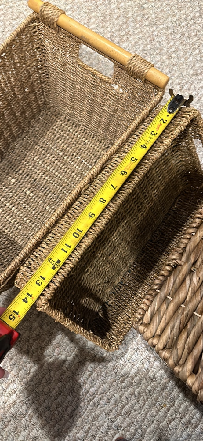 Set of 3 Wicker Storage Baskets - photo 5