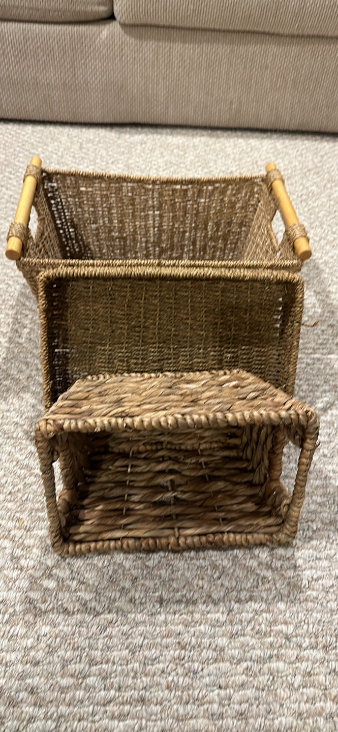 Set of 3 Wicker Storage Baskets - photo 2