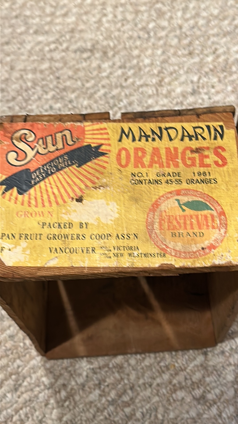 Vintage/antique  Sun Mandarin Oranges Crate - photo 2