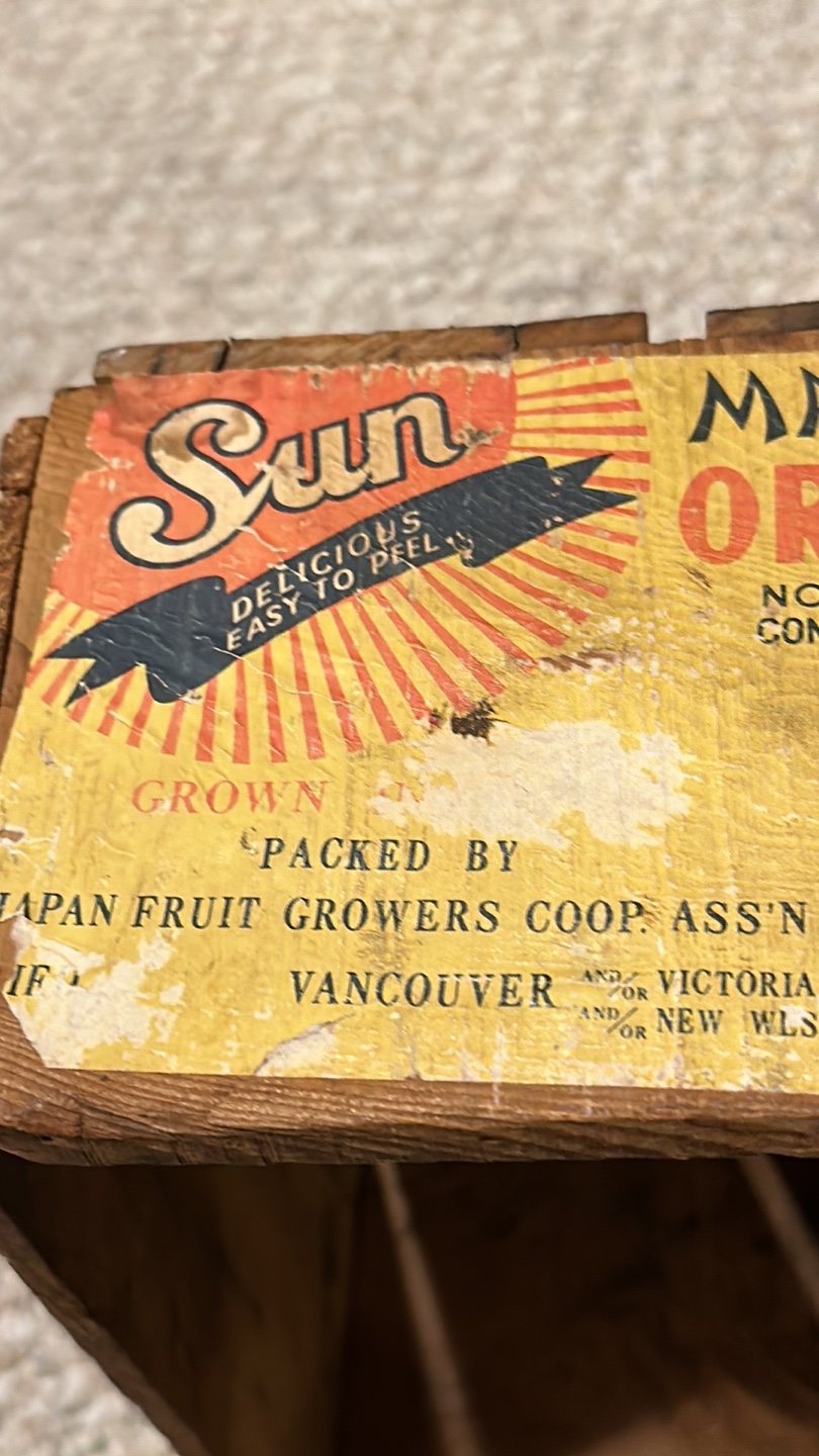 Vintage/antique  Sun Mandarin Oranges Crate - photo 4