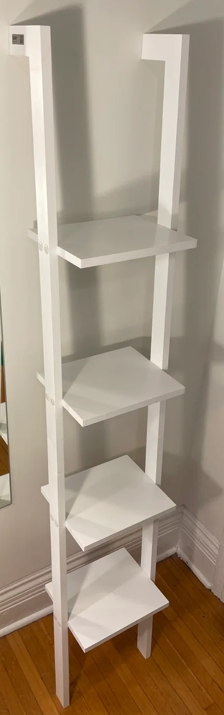 4 Tier White Ladder Shelf thumbnail