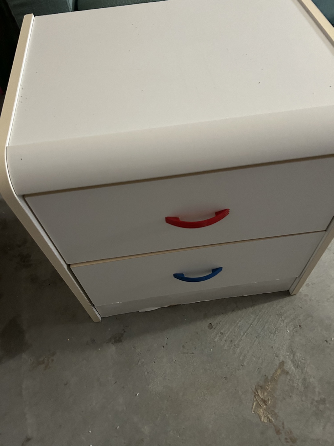 White 2-Drawer Nightstand
