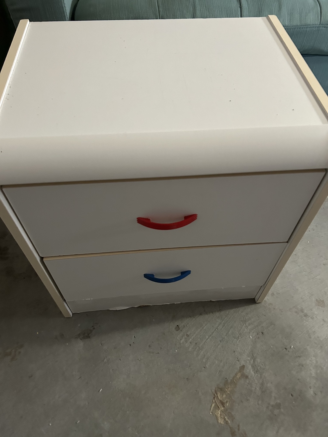 White 2-Drawer Nightstand - photo 2