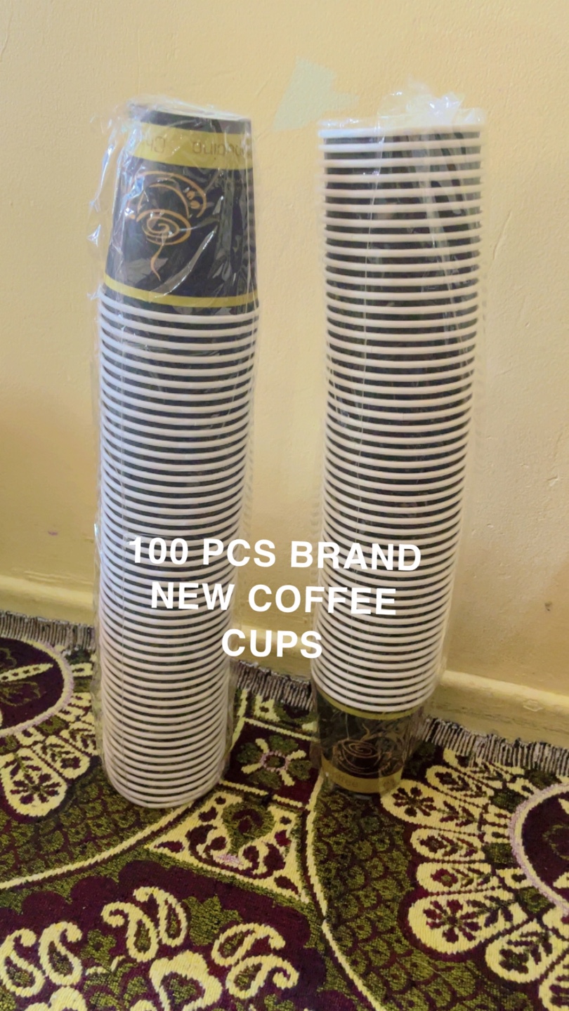 100 Coffee Cups - Brand New