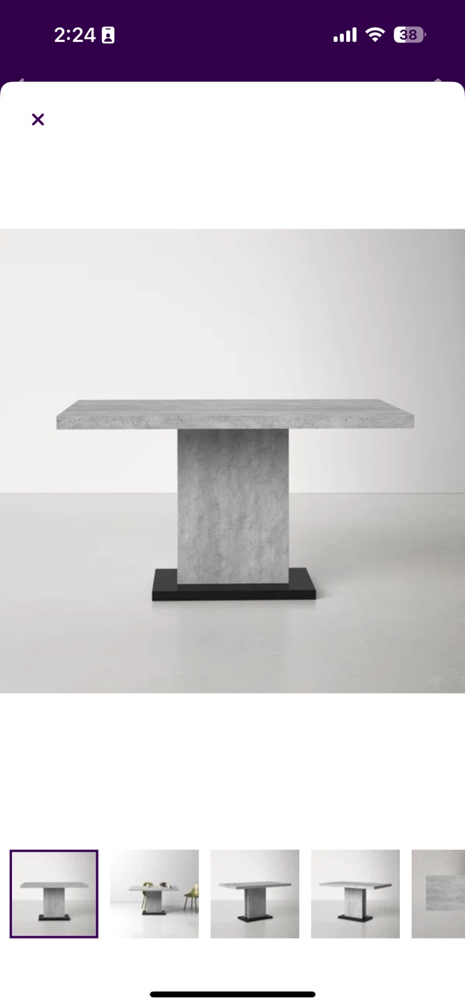Grey Dining Table 53”x32” - photo 3