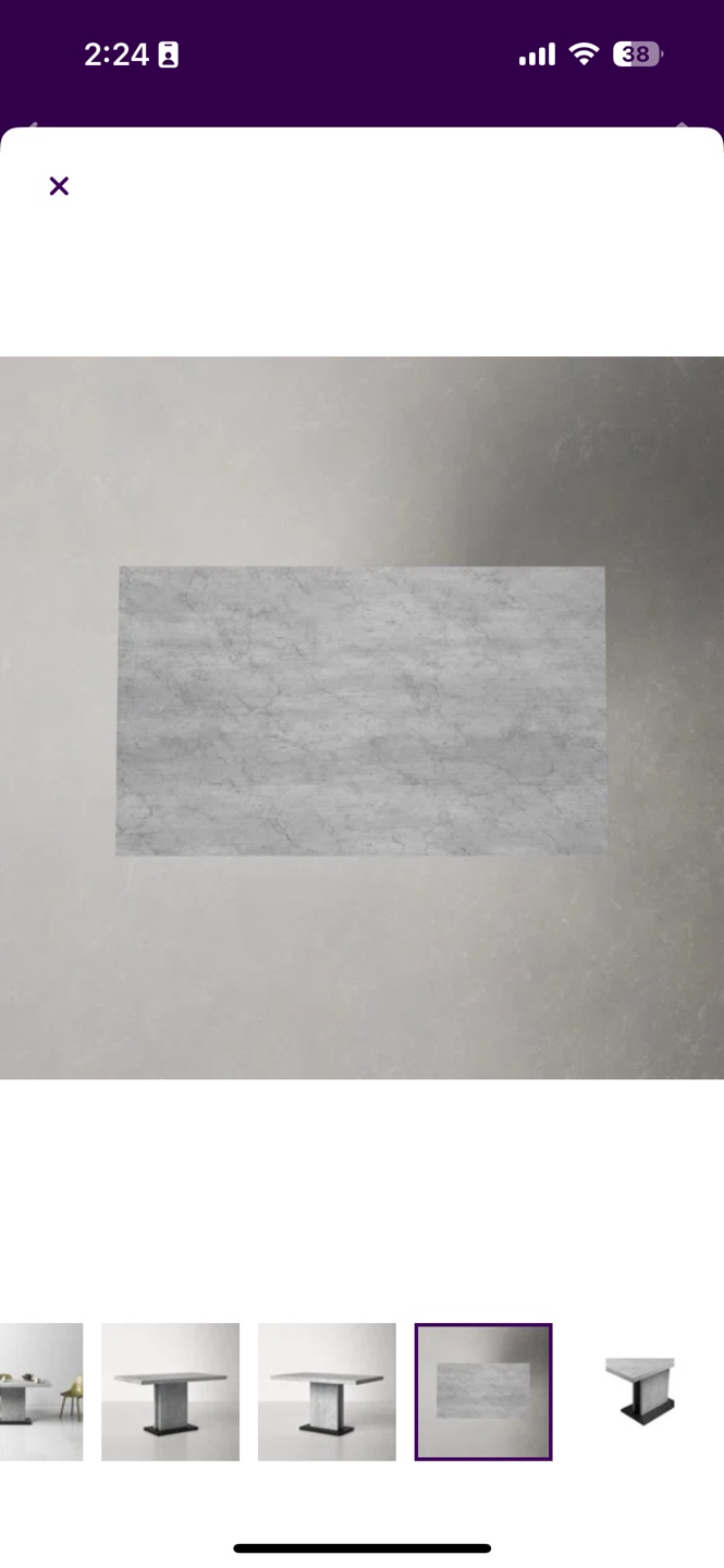 Grey Dining Table 53”x32” - photo 4
