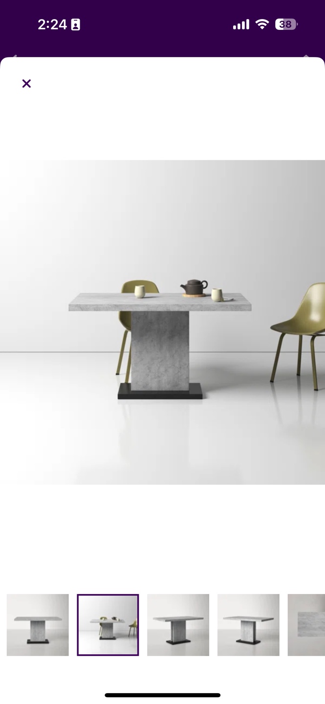 Grey Dining Table 53”x32” - photo 2