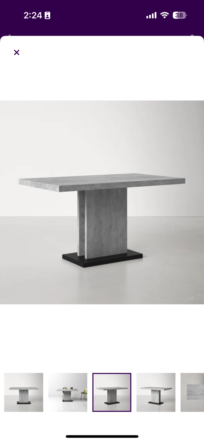 Grey Dining Table 53”x32” - photo 5
